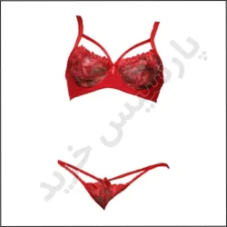 ست شورت و سوتین فنردار مسطر کد 1170