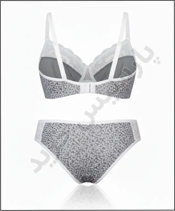 ست شورت و سوتین نخ و گیپور مسطر