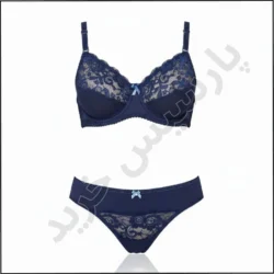 ست شورت و سوتین فنردار دانتل مسطر