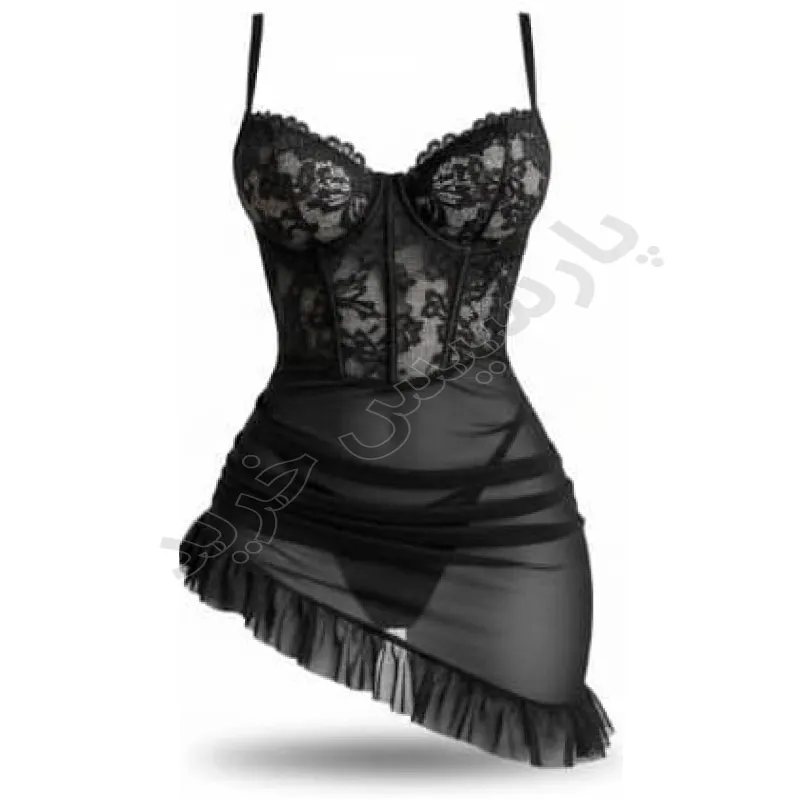 لباس خواب زنانه تور و گیپور دلوین